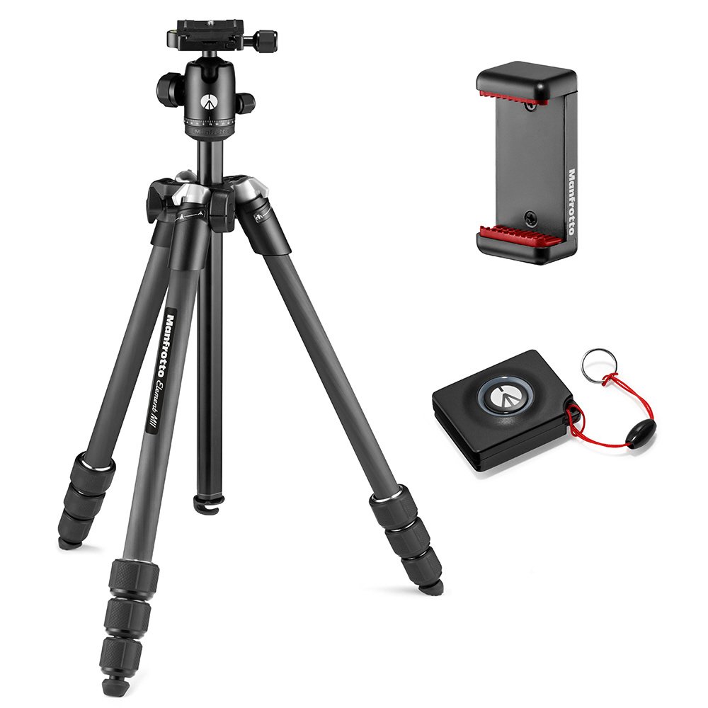 Manfrotto Element MII カーボン4段三脚MBTキット MKELMII4CMB-BH
